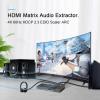 HDMI Matrix ARC 4 In 2 Out 4K HDR EDID 4K7.1/5.1/COPY Switch with SPDIF L/R Audio Extractor - Down-Scale 4K to 1080P,D-o-l-b-y Vision Atmos in Sync,HDMI Switch 4x2 CEC HDCP2.2 4K60 4:4:4 IR Remote Ext view 2