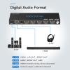 HDMI Matrix ARC 4 In 2 Out 4K HDR EDID 4K7.1/5.1/COPY Switch with SPDIF L/R Audio Extractor - Down-Scale 4K to 1080P,D-o-l-b-y Vision Atmos in Sync,HDMI Switch 4x2 CEC HDCP2.2 4K60 4:4:4 IR Remote Ext view 4