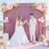10x10 Dusty Pink Backdrop Curtain for Parties Wedding Wrinkle Free Pink Photo Curtains Backdrop Drapes Fabric Decoration for Birthday Party Baby Shower 5ft x 10ft,2 Panels view 1