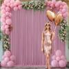 10x10 Dusty Pink Backdrop Curtain for Parties Wedding Wrinkle Free Pink Photo Curtains Backdrop Drapes Fabric Decoration for Birthday Party Baby Shower 5ft x 10ft,2 Panels view 3