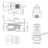 Coorle RJ9 4P4C Modular Plug w=7.62mm for Telephone handset -500PCS view 4