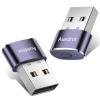 AUEDROT Mouse Jiggler Undetectable Metal USB Mouse Mover with Switch Button, Automatic Mini Mouse Shaker with 2 Jiggle Modes, Plug and Play, Keep Computer/Laptop Awake, Purple, 2 PCS view 1
