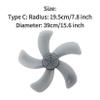 Zaldita Plastic Fan Blade Replacement for Standing Pedestal Fan Table Fanner General Accessories with Nut Cover Type L 16 Inch view 2