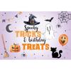 OERJU 12x10ft Halloween Trick or Treat Backdrop Pumpkin Spider Web Ghost Spooky Birthday Photography Backgrounds Kids Child Birthday Party Decorations Banner Portrait Photo Studio Props Supplies view 4
