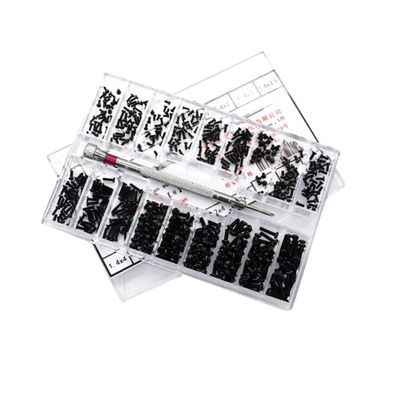 POPETPOP Miniature Screw Set Countersunk Round Precision Small Screws for Glasses Watches and Electronics Repair Organized Transparent Storage Case