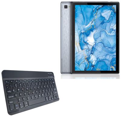 BoxWave Keyboard Compatible with Dragon Touch Notepad 102 Tablet - SlimKeys Bluetooth Keyboard, Portable Thin with Chiclet-Style Keys - Jet Black