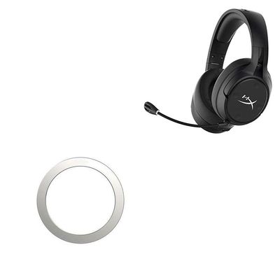 BoxWave Smart Gadget Compatible with HyperX Cloud Flight S - MagnetoSafe Ring, Add Magnet Functionality Adhesive Alloy - Metallic Silver