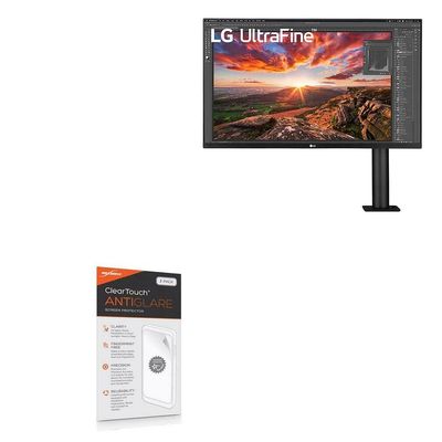BoxWave Screen Protector Compatible with LG 32 Monitor (32UN880) - ClearTouch Anti-Glare (2-Pack), Anti-Fingerprint Matte Film Skin