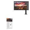 BoxWave Screen Protector Compatible with LG 32 Monitor (32UN880) - ClearTouch Anti-Glare (2-Pack), Anti-Fingerprint Matte Film Skin view 1