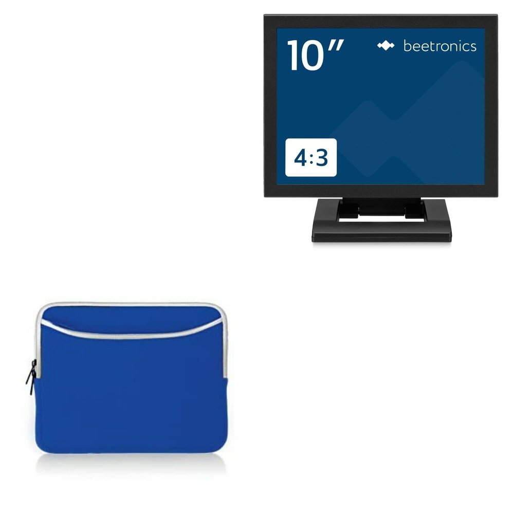 BoxWave Case Compatible with Beetronics 10VG7M - SoftSuit with Pocket, Soft Pouch Neoprene Cover Sleeve Zipper Pocket - Super Blue