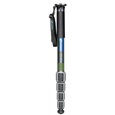 Leofoto MPQ-325C Monopod, Premium Carbon Fiber, Water-Resistant, 5 Leg Section, Convertible Mounting Stud, Wrist Strap (Olive)