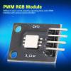 3 Colour RGB Module, RGB SMD LED Board Module 3 Colour Light PWM Modulator DIY Electronic Kit PCB Board RGB Module SMD LED Module PWM RGB, Interfaces view 3
