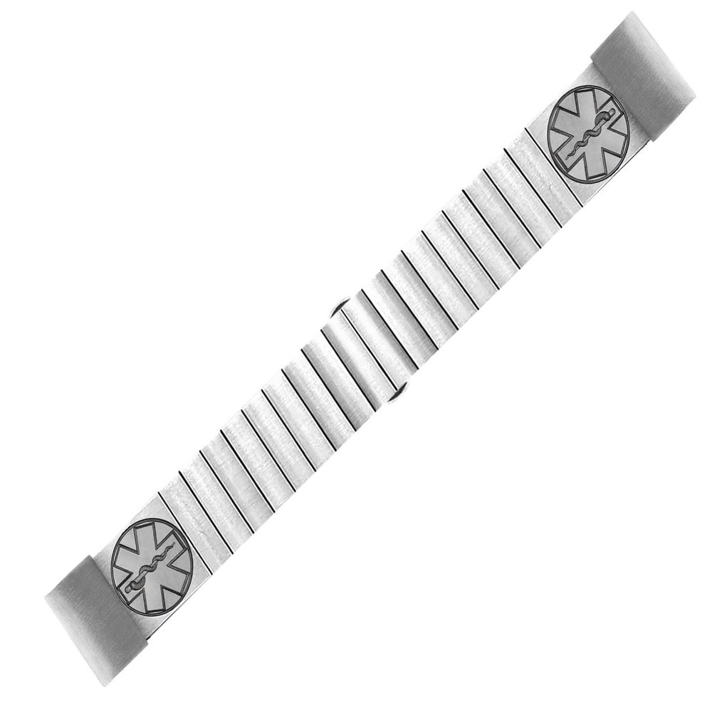 NICKSTON Engraved Strap Band Compatible with Garmin Fenix 7X Solar Sapphire 6X Pro 5X Plus Fenix 3 Descent Mk1 Mk2 Mk2i Silver Stainless Steel Bracelet S-MS2-A26 (6.5" (165mm) Wrist Size)