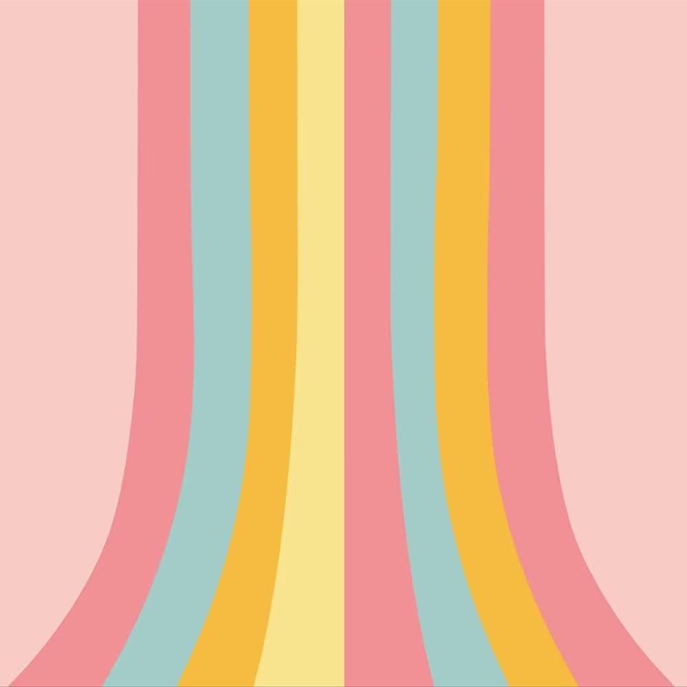 FiVan Boho Groovy Backdrop 6.5x5ft Pink Rainbow Slide Party Background Bohemian Party Sign Scene Setters Wall Decoration Supplies for Indoor Outdoor Use W-7930
