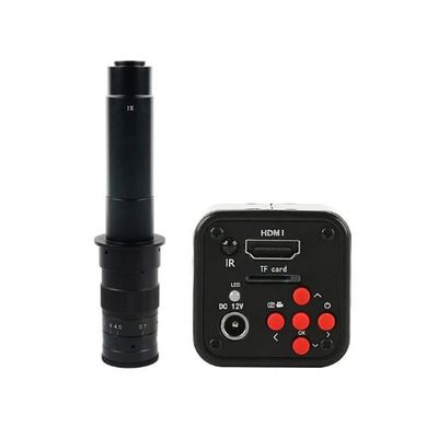 16MP HD 1080P 720P 60FPS Industrial Digital Video Microscope Camera TF HDMI Output & 300X C-Mount Lens