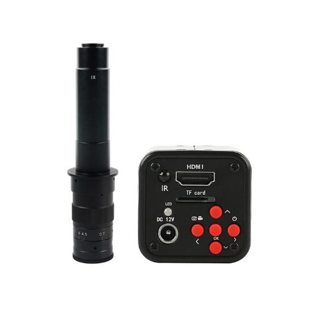 16MP HD 1080P 720P 60FPS Industrial Digital Video Microscope Camera TF HDMI Output & 300X C-Mount Lens