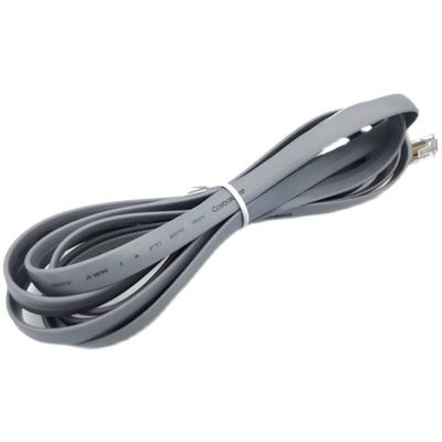 Coorle Telephone Cable 8P8C with RJ45 Plug Voice Data Transmission Flat Phone Cord Grey- 2M/ 7FT 10Pcs