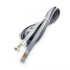 Coorle Telephone Cable 8P8C with RJ45 Plug Voice Data Transmission Flat Phone Cord Grey- 2M/ 7FT 10Pcs view 2