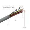 Coorle Telephone Cable 8P8C with RJ45 Plug Voice Data Transmission Flat Phone Cord Grey- 2M/ 7FT 10Pcs view 3