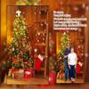 10x10ft Christmas Trees Xmas Gifts Backgrounds for Photography Wood Background Red Christmas Socks Ladder Color Flag Background for Family Christmas Party Background view 4