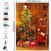 10X20ft Christmas Trees Xmas Gifts Backgrounds for Photography Wood Background Red Christmas Socks Ladder Color Flag Background for Family Christmas Party Background view 3