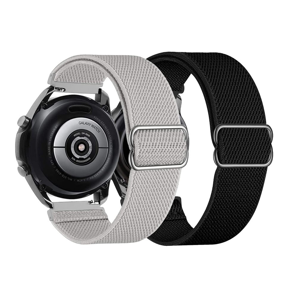YEEJOK 22mm Watch Bands Nylon Men Women Compatible for Garmin Venu 3/2, Vivoactive 4, Compatible for Fossil Gen 6/5E 44mm Straps, Galaxy Watch 3 45mm/ Gear S3 Stretch Adjustable Elastic Wristbands