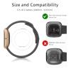 AK Silicone Bands Compatible With Fitbit Versa 2 / Versa Lite / SE, Classic Soft Straps Replacement Sport Wristbands for Women Men (Black) view 2