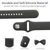 AK Silicone Bands Compatible With Fitbit Versa 2 / Versa Lite / SE, Classic Soft Straps Replacement Sport Wristbands for Women Men (Black) view 3