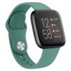 AK Silicone Bands Compatible with Fitbit Versa 2, Versa Lite, SE - Classic Soft Straps Replacement Sport Wristbands for Women Men Smart Watch (Pine Green)