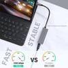 DTECH 3 Port USB to Ethernet Adapter USB 3.0 Hub 10/100/1000 mbps Gigabit Wired Network Cable Converter for Laptop Notebook Desktop Computer Keyboard Router Modem Internet view 2