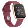 AK Silicone Bands Compatible with Fitbit Versa 2, Classic Soft Straps Replacement Sport Wristbands for Women & Men (Wine Red) view 1