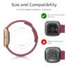 AK Silicone Bands Compatible with Fitbit Versa 2, Classic Soft Straps Replacement Sport Wristbands for Women & Men (Wine Red) view 2