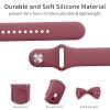 AK Silicone Bands Compatible with Fitbit Versa 2, Classic Soft Straps Replacement Sport Wristbands for Women & Men (Wine Red) view 3