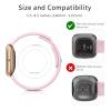 AK Silicone Bands Compatible with Fitbit Versa 2 / Fitbit Versa/Versa Lite/Versa SE Bands for Women Men, Classic Soft Straps Replacement Sport Wristbands for Fitbit Versa 2 Smart Watch (Pink) view 2
