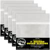 (500) 7 inch Resealable Record Outer Sleeves - Super Clear Premium 2 Mil Thick - Archival Quality BOPP - Fits Standard Single 7 inch 45rpm Records - Durable Resealable Adhesive Strip - #07SB02RS view 1