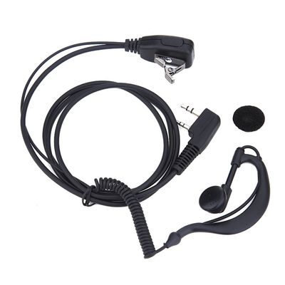 2 PIN Earpiece Headset PTT MIC Ear Hook Walkie Talkie Earbud Interphone Earphone Earpiece for BAOFENG UV5R/KENWOOD/HYT
