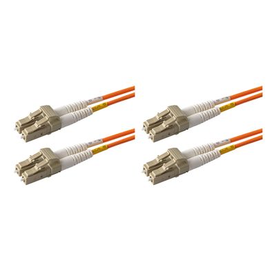 SpeedyFiberTX - 2-Pack 95 Meter Multimode OM1 Duplex LC to LC Fiber Patch Cable, Corning OM1 62.5/125 Optical Fiber, Orange Riser OFNR Cable Jacket