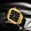 AEMALL Silicone Strap With Shockproof Bumper Case For Apple Watch Band Case Men Women Sports Military Band Protective Case 45mm 44mm Mod Kit Accessories(Gold WHITE,44MM FOR 6/5/4/SE) view 4