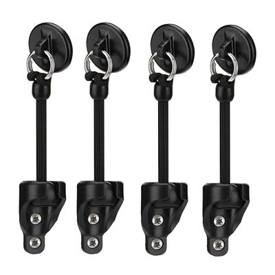 Medduw Sun Shade Parts Bungee Kit and End Cap,Weather Resistance,for Coolaroo Exterior Roller Shade,Outdoor Blinds,Roller Shades (Bungee Kit-2 Sets, Black)