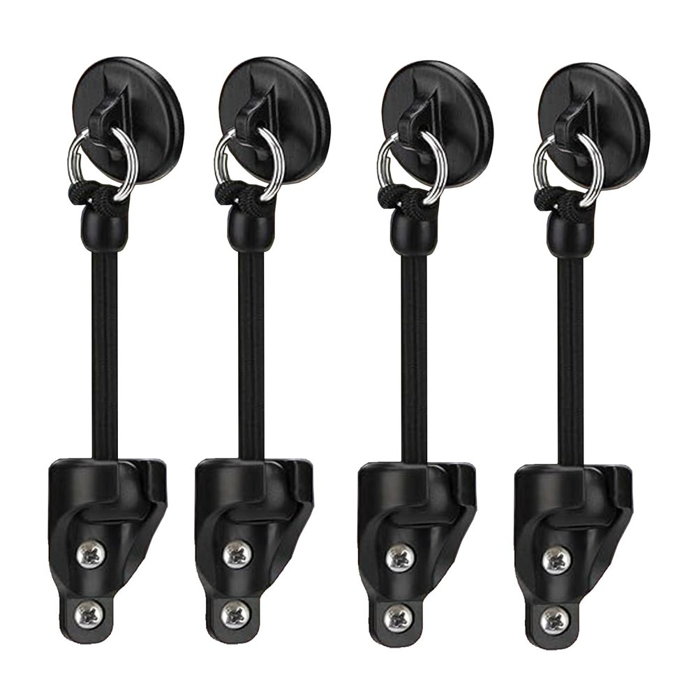 Medduw Sun Shade Parts Bungee Kit and End Cap,Weather Resistance,for Coolaroo Exterior Roller Shade,Outdoor Blinds,Roller Shades (Bungee Kit-2 Sets, Black)