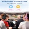 Nabevi BH100 Headphones for Kids, Over Ear, Wired, Hearing Protection, 85/94 dB Adjustable Volume Limit, Sharing Function, Microphone, Lightweight, Comfortable, [Sky Blue] view 2