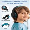 Nabevi BH100 Headphones for Kids, Over Ear, Wired, Hearing Protection, 85/94 dB Adjustable Volume Limit, Sharing Function, Microphone, Lightweight, Comfortable, [Sky Blue] view 3