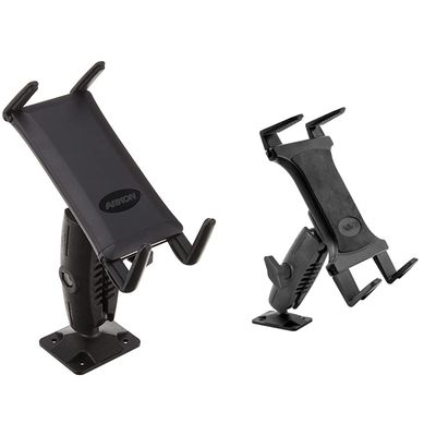 ARKON Heavy Duty Drill Base Mount & Heavy-Duty Tablet Holder - Adjustable Drill Base Mount for Cars, Dashboards, Walls, Desks, Trucks, Vehicles, Tabletops, and More - Professional Flexible Stand