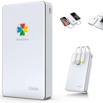 iDiskk MFi Certified 2TB External Hard Drive for iPhone,iPad,MacBook,PC,Photo Storage Phone Drive for Android Mobile to Backup Photos | Video | Files (auto Backup) for iPhone 17/16/ 15/14/13/12