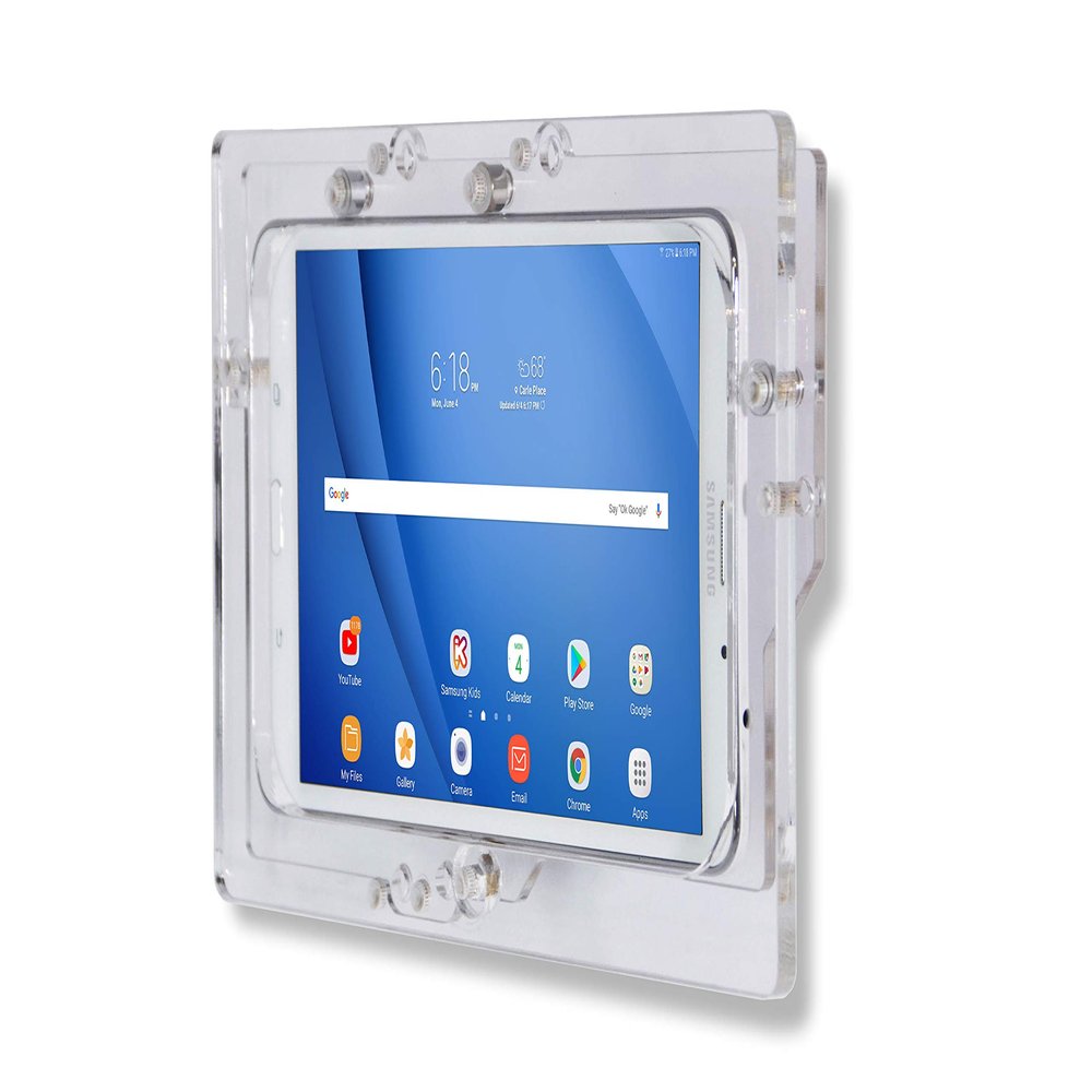 TABcare Security Anti-Theft Acrylic VESA Case for Lenovo TAB M10 Plus 3rd Gen 10.6" with Wall Mount Kit & 90-Degree USB C Charge Cable(Clear, TAB M10 Plus Gen 3)