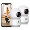 aosu 2K Security Camera Indoor, Baby Monitor Pet Camera One-Touch Call, Smart Motion Tracking, IR Night Vision, Compatible with Alexa, 2 Pack view 1