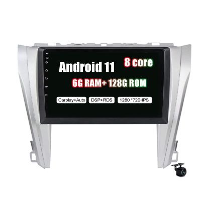 Android 11 Car Stereo Sat Nav with Double Din 9 Inch Head Unit for Camry 8 50 55 2011-2017 Support Steering Wheel Control/WiFi/Bluetooh/FM/DAB+