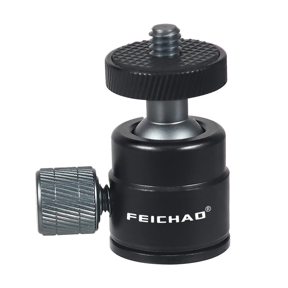 FEICHAO Camera Mini Ball Head 360 Rotating with 1/4 Screw Compatible with 13 Hero Osmo 360 Action 4 X4/3 Sport Camera Tripod
