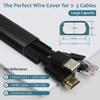 Cable Hider Raceway Kit, 153in Wire Hiders for TV on Wall, Paintable Cord Cover Channel, Cord Hider for Wall Mounted TV in Home Office, 9X L17in X W0.95in X H0.47in, Black view 2