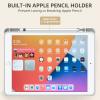 Akkerds Case Compatible with iPad 10.2 Inch 2021/2020/2019, for iPad 9th/8th/7th Generation Case with Pencil Holder, Protective Case with Soft TPU Back, Auto Sleep/Wake Cover, Light Grey view 4